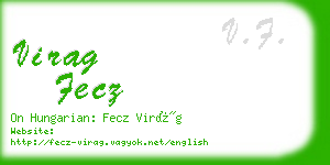 virag fecz business card